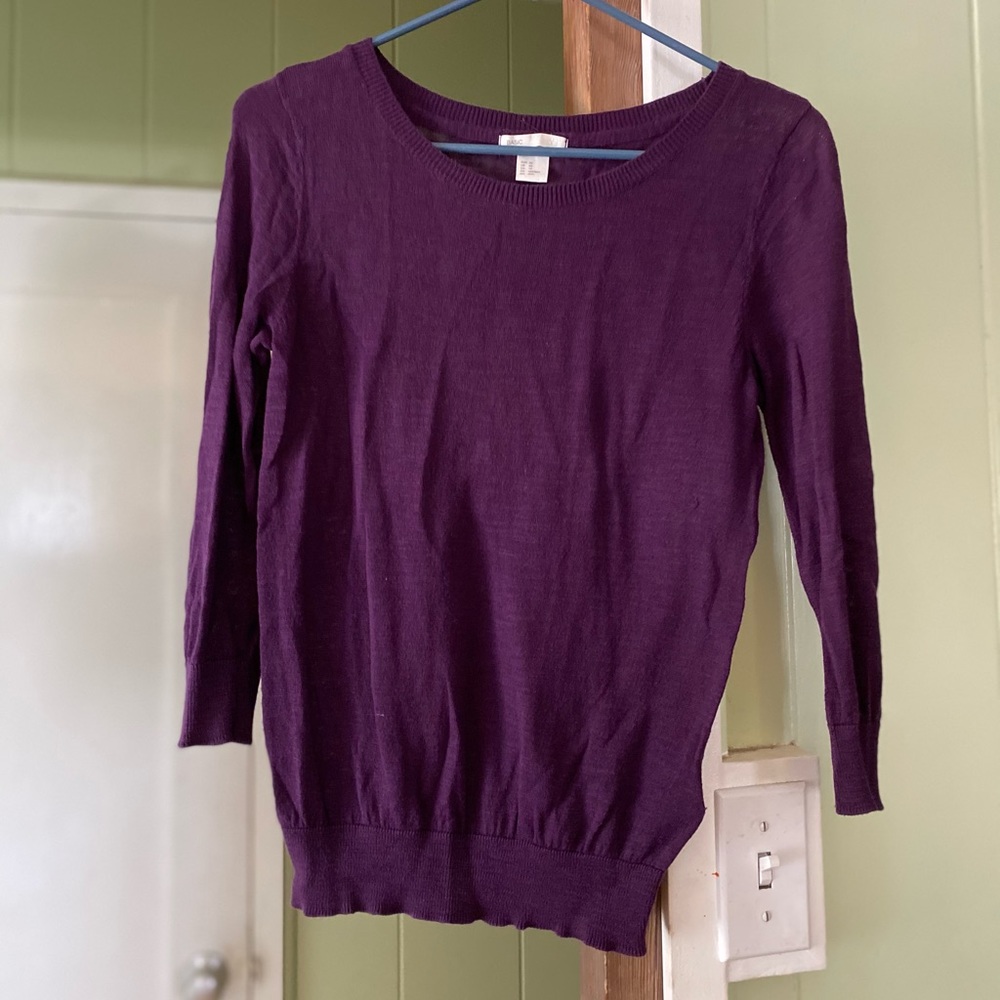 H&M Basic thin purple sweater